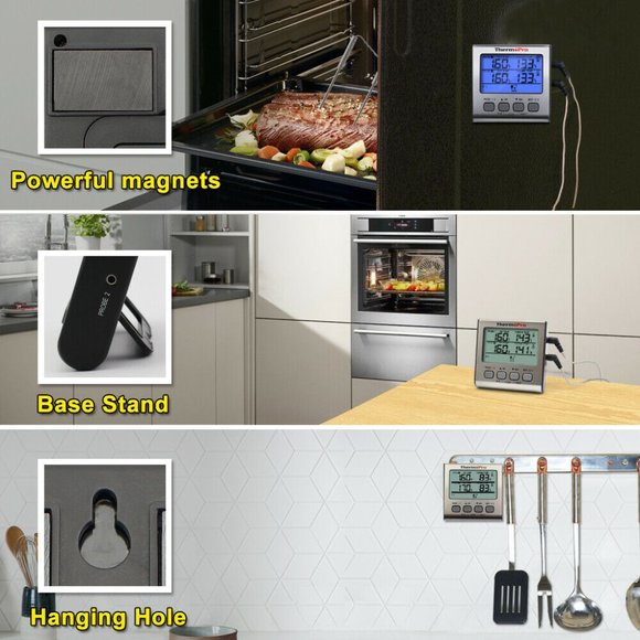 ThermoPro Meat Thermometer Dual Probe Digital Cook - Picture 5 of 9